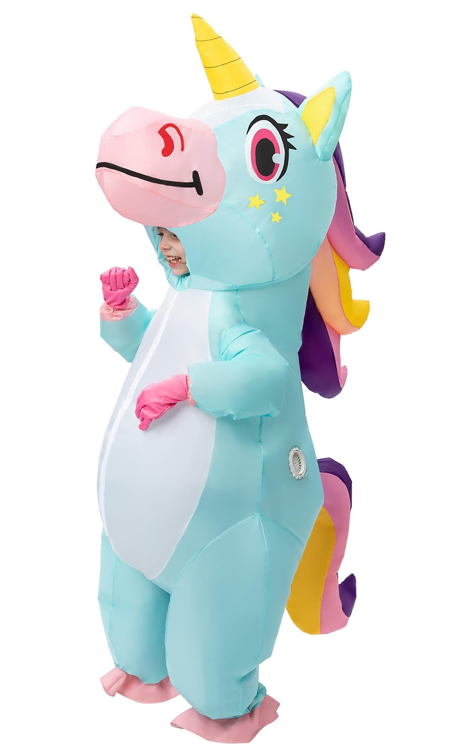 Inflatable Costume for Kids, Full Body Unicorn Costume, Unicorn Air Blown Costume, Unicorn Halloween Costume for Boys and Girls Dress up Party