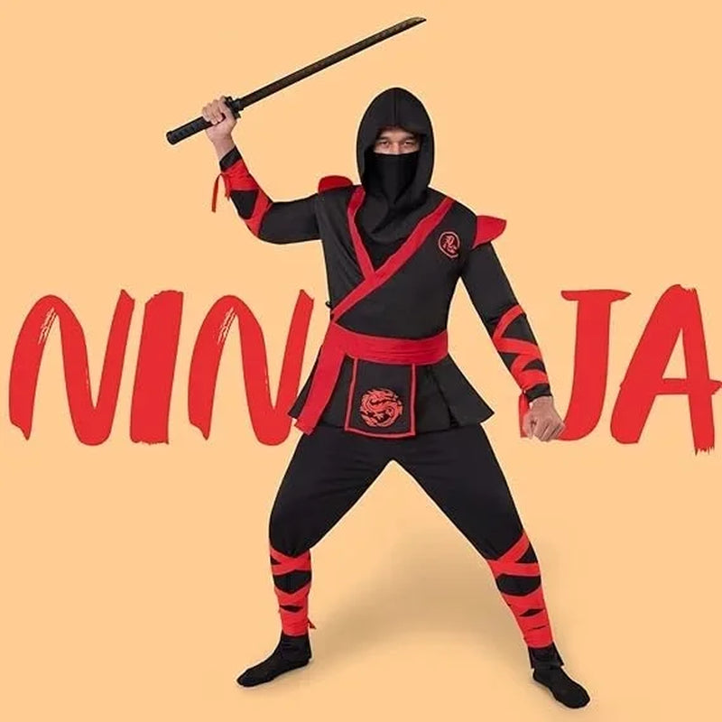 Men Ninja Costume, Halloween Ninja Costume Adult for Halloween Costume Cosplay Party Dress Up