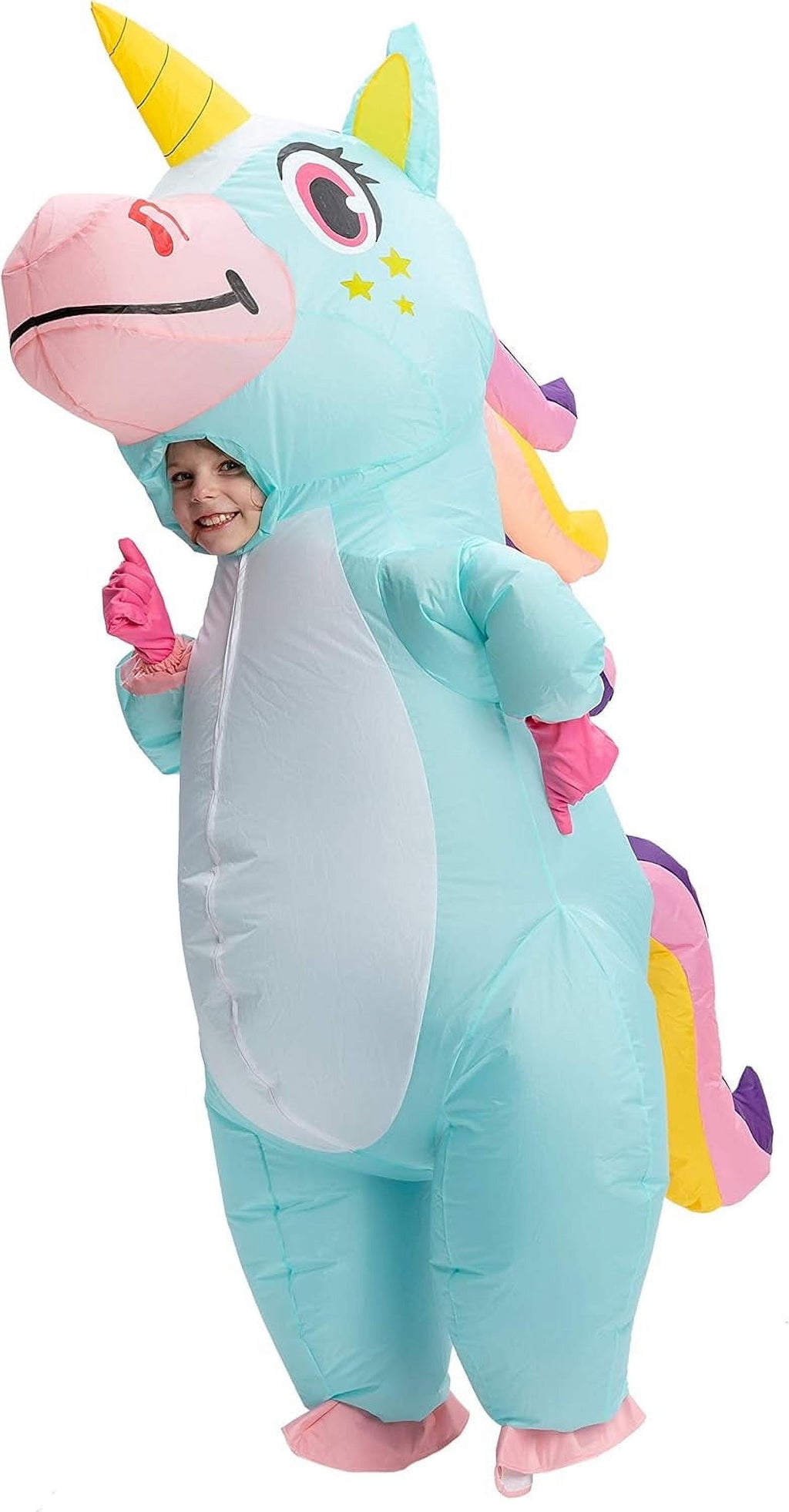 Inflatable Costume for Kids, Full Body Unicorn Costume, Unicorn Air Blown Costume, Unicorn Halloween Costume for Boys and Girls Dress up Party