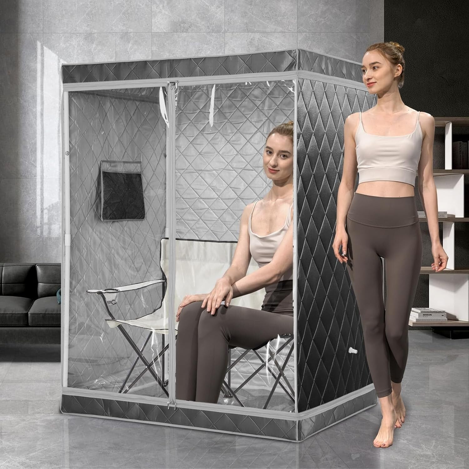 Full Size 2 Person Portable Sauna, Steam Sauna Set, Portable Sauna Tent For