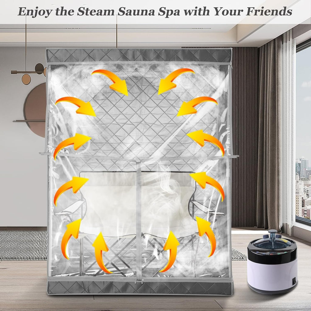 Full Size 2 Person Portable Sauna, Steam Sauna Set, Portable Sauna Tent For