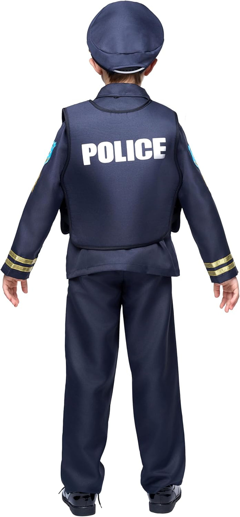 Police Costume for Kids (Boys) in Dark Premium Style for Police Themed Events, Parties, and More