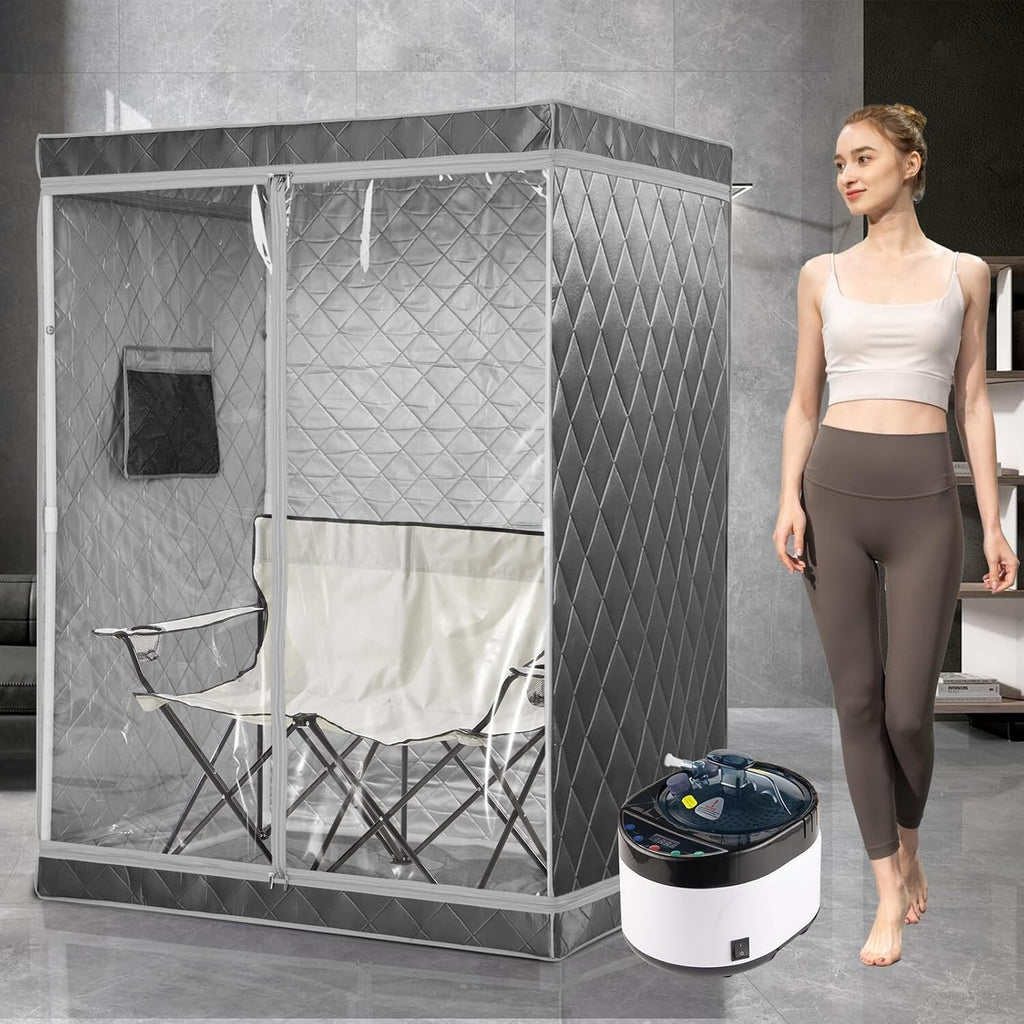 Full Size 2 Person Portable Sauna, Steam Sauna Set, Portable Sauna Tent For