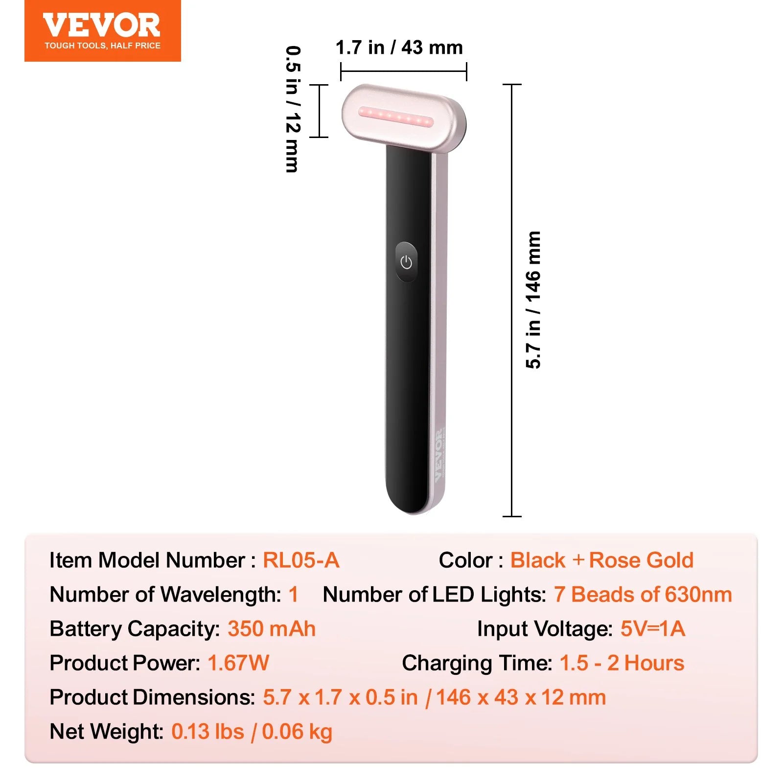 Red Light Therapy Wand for Face and Neck - 3-in-1 LED Device with Heating and Vibrating Massage Features, Portable Beauty Tool