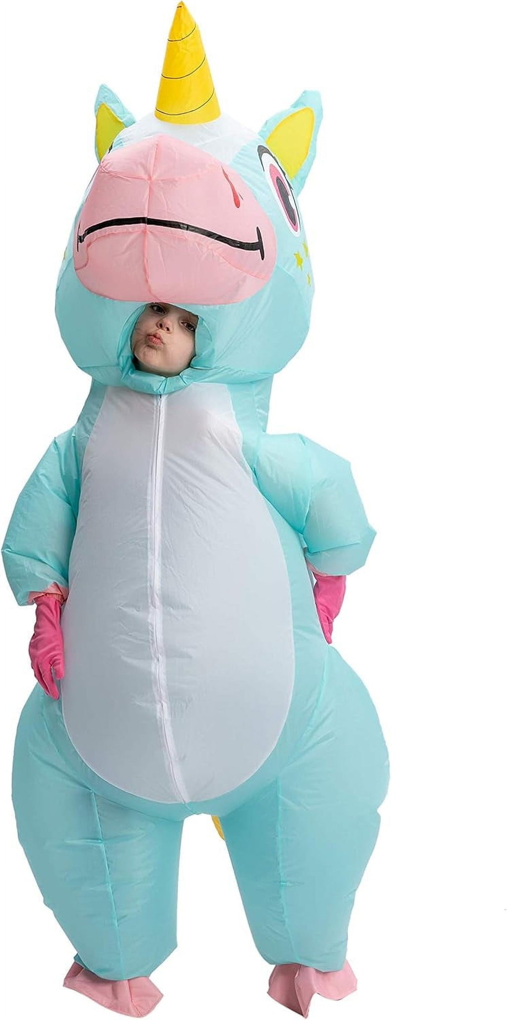 Inflatable Costume for Kids, Full Body Unicorn Costume, Unicorn Air Blown Costume, Unicorn Halloween Costume for Boys and Girls Dress up Party