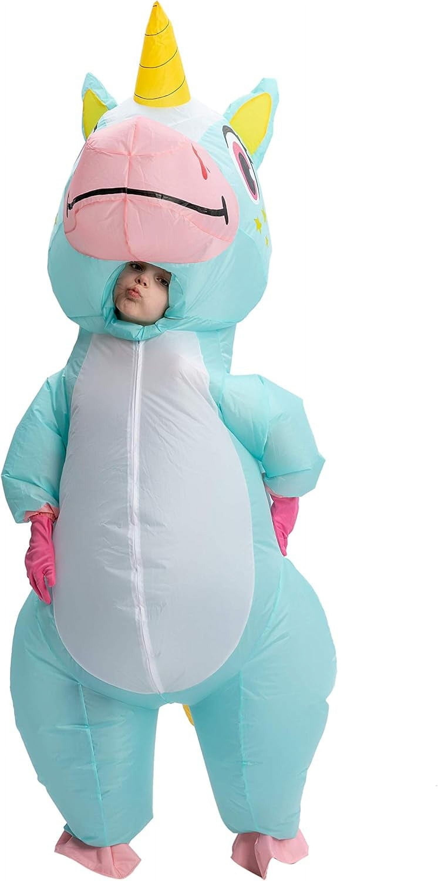 Inflatable Costume for Kids, Full Body Unicorn Costume, Unicorn Air Blown Costume, Unicorn Halloween Costume for Boys and Girls Dress up Party