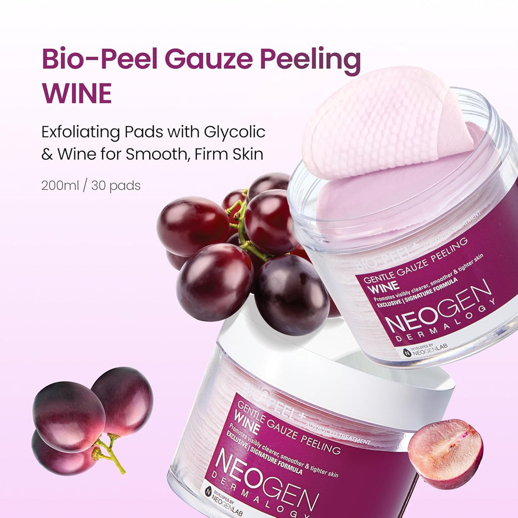 NEOGEN DERMALOGY Bio-Peel Gauze Peeling Pad Collection - Exfoliating & Cleansing Peeling Pad with PHA - Korean Skin Care