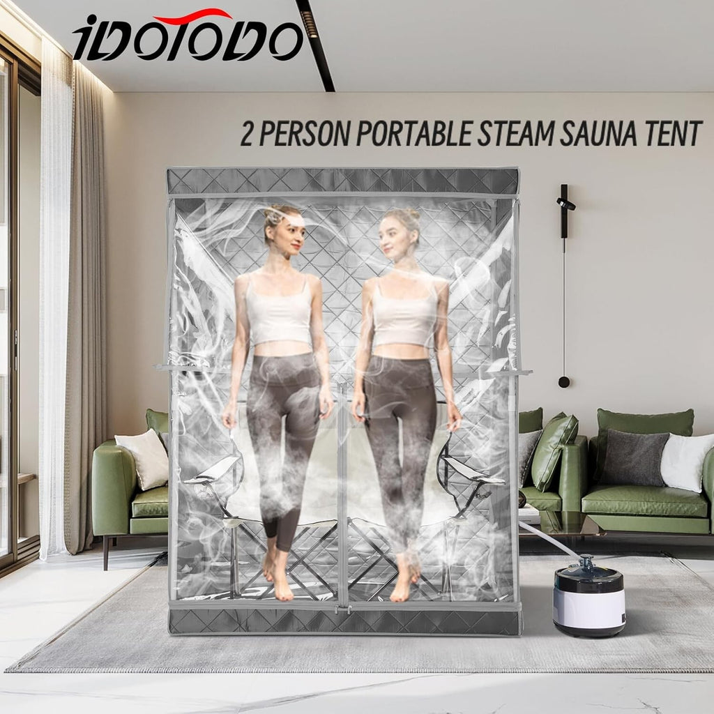 Full Size 2 Person Portable Sauna, Steam Sauna Set, Portable Sauna Tent For