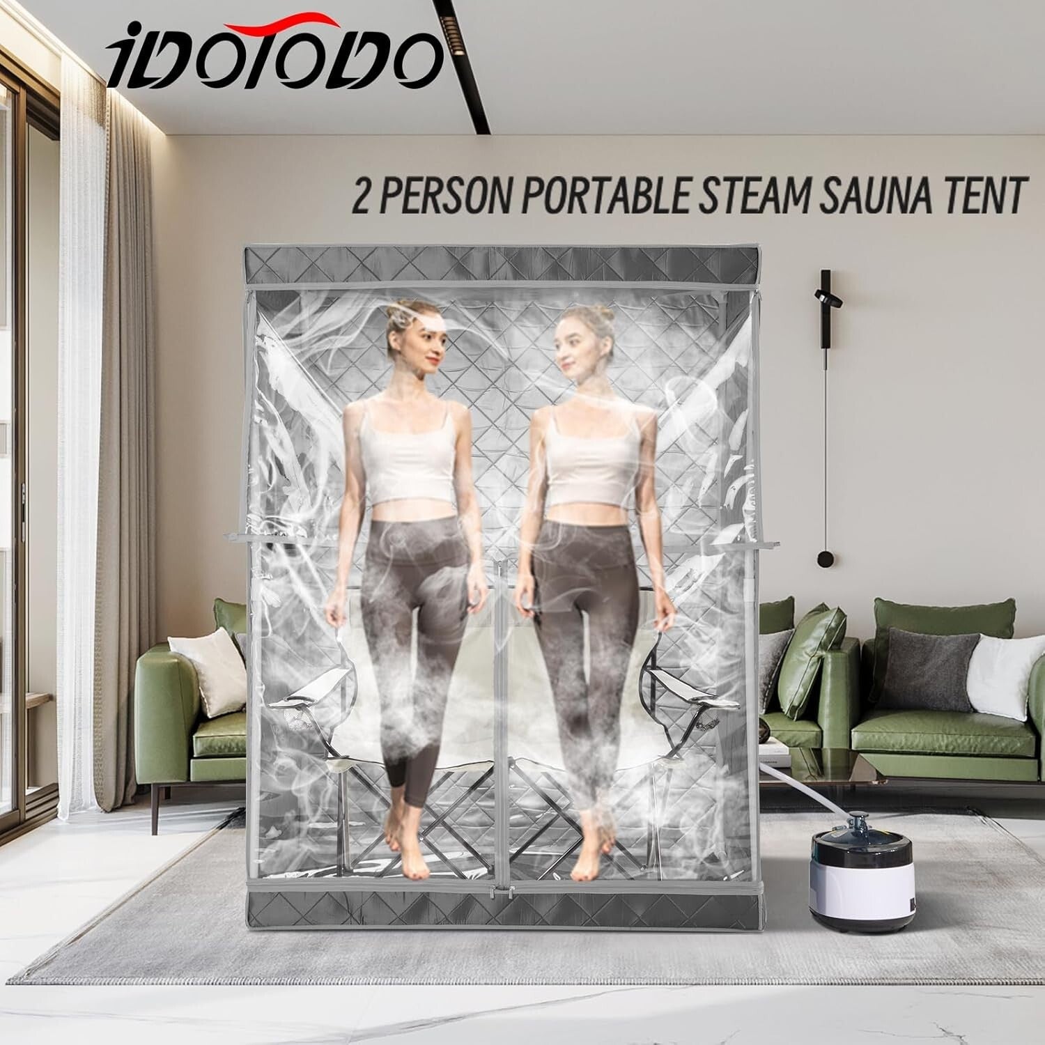 Full Size 2 Person Portable Sauna, Steam Sauna Set, Portable Sauna Tent For
